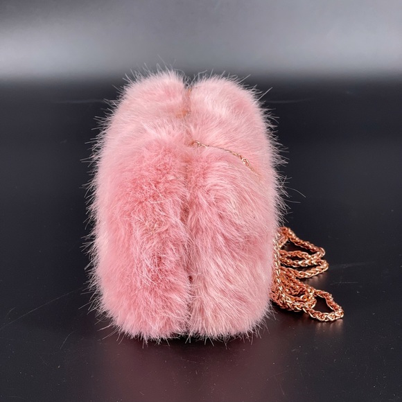 Skinnydip Faux Fur Box Clutch Bag In Pink - Picture 11 of 11